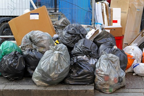 Team of professionals performing property clearance in Elmers End