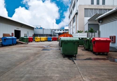 Recycling and donation bins during property clearance