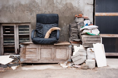 Professional property clearance team in Harlington handling furniture removal.