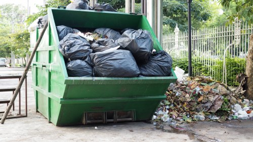 Modern office space being cleared